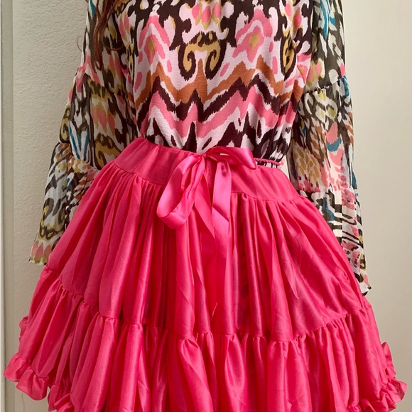 Rancho Estancia 2 pc set, tunic top and pink full western skirt Large L XL NWT - Picture 2 of 5